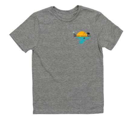 Berry Beachers, a Aluminum Grey Allmade Youth Eco Triblend Tee