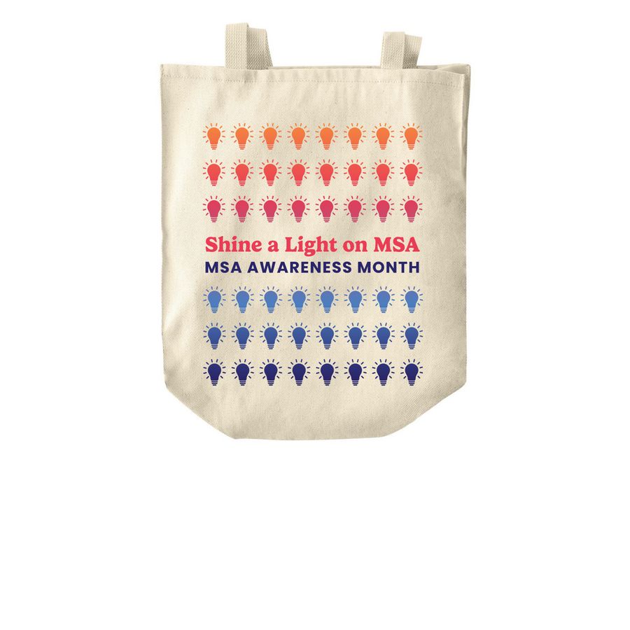 MSA Awareness Month Tote Bag, a Natural Over-the-Shoulder Shopping Tote Bag