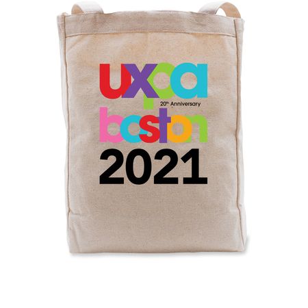 UXPA Boston Annual Conference Tote Bag (2021), a Natural Recycled Cotton Tote Bag