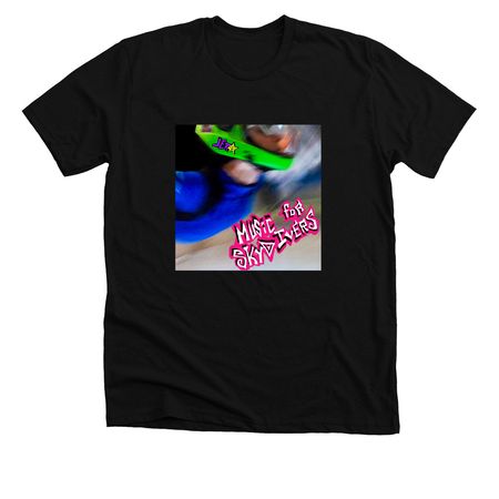 Music For Skydivers Album Art, a Solid Black Blend Premium Unisex Tee