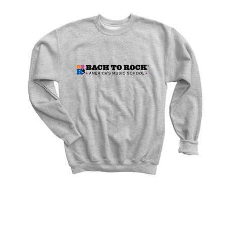 Bach to Rock Logo - Black, a Sport Grey Youth Crewneck Sweatshirt
