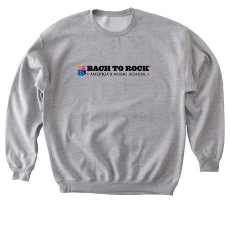 Bach to Rock Logo - Black, a Sport Grey Softstyle Crewneck Sweatshirt