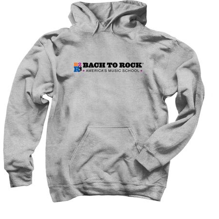 Bach to Rock Logo - Black, a Sport Grey Pullover Hoodie
