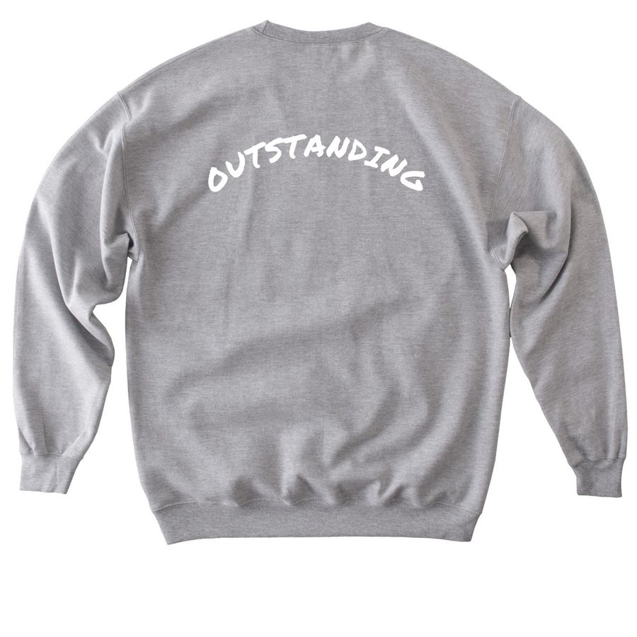 Outstanding!, a Sport Grey Softstyle Crewneck Sweatshirt (back-view)