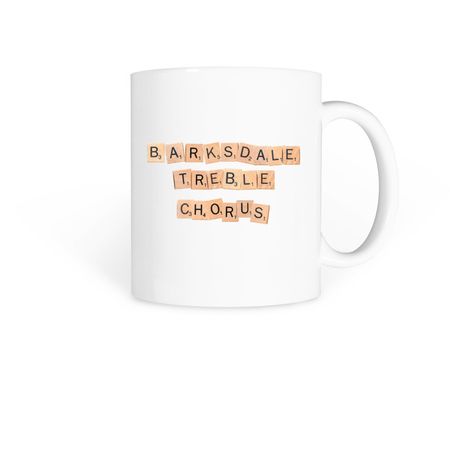 Barksdale Scrabble Mug, a White Coffee Mug