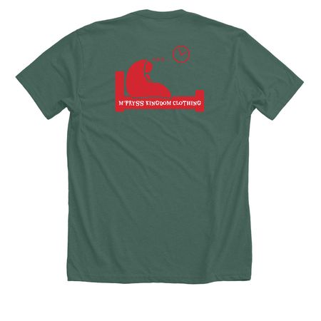 Sleepless&nbsp;, a Heather Forest Premium Unisex Tee (back-view)