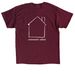 Alumni Apparel, a Maroon Classic Unisex Tee (back-view)