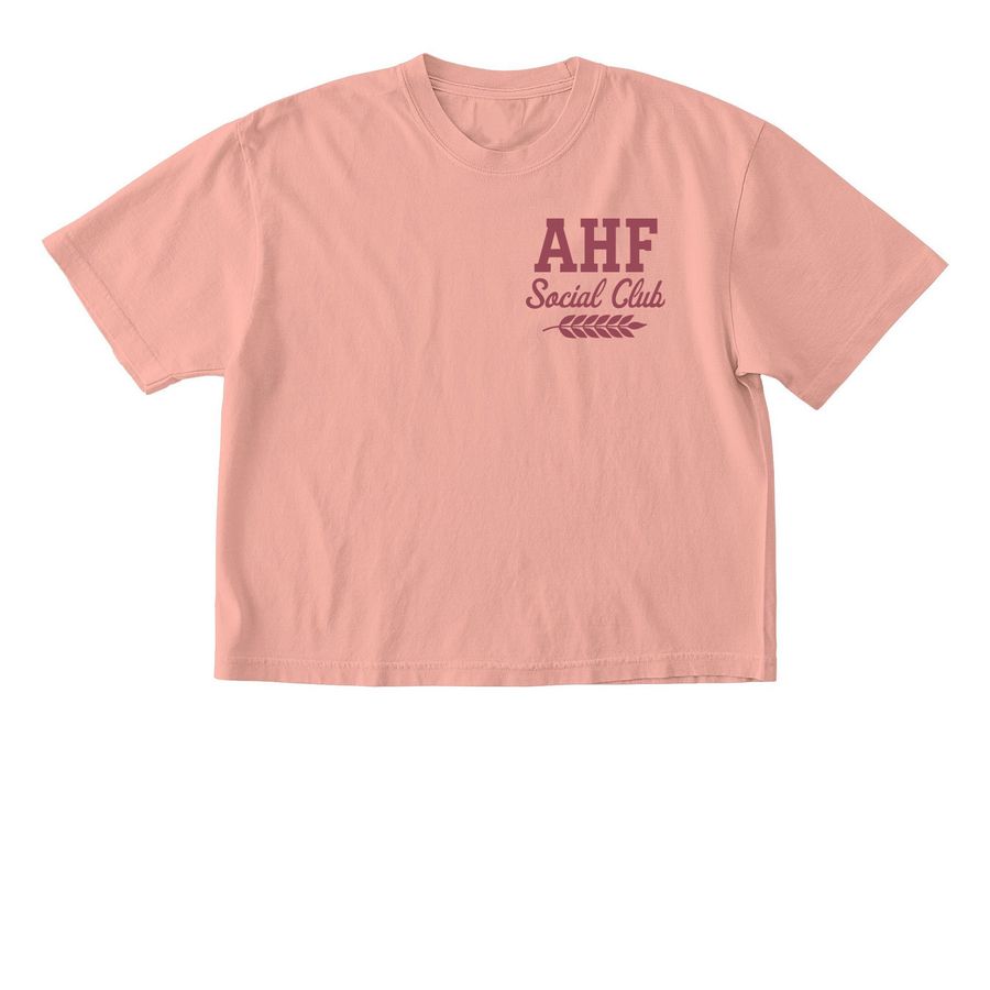 AHF Social Club Left Chest Print, a Peachy Comfort Colors Boxy Tee