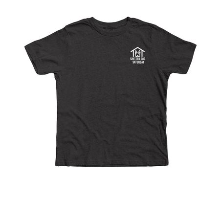 Shelter Dog Saturday Tee- 2025 Edition, a Dark Grey Heather Premium Youth Tee