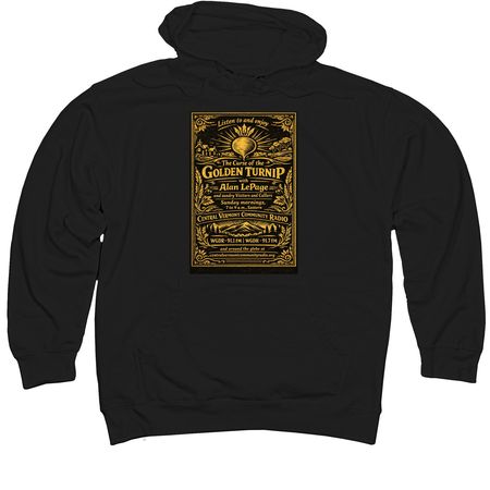 Curse of the Golden Turnip Special Fundrive, a Black Midweight Pullover Hoodie