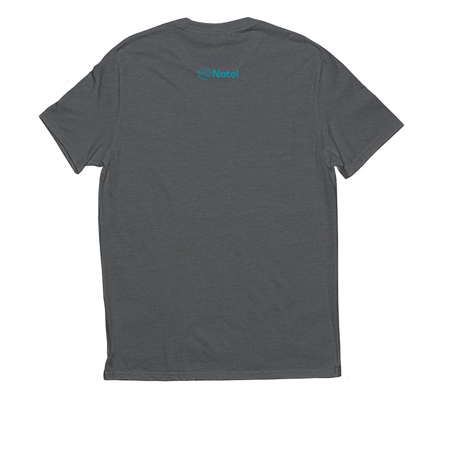 Natel Logo T, a Terrain Grey Allmade Eco Triblend Unisex Tee (back-view)
