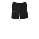 3.Foot Tall PlayCousin Shorts, a Black Midweight Fleece Shorts (back-view)