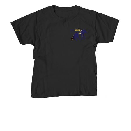 Reed Riding Instruction-Slogan, a Black Youth Unisex Tee