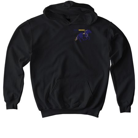 Reed Riding Instruction-Slogan, a Black Softstyle Youth Pullover Hoodie