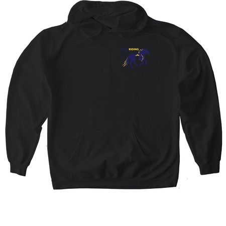 Reed Riding Instruction-Slogan, a Black Gildan Softstyle Pullover Hoodie