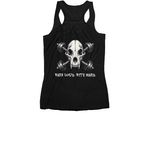 DAWGpack., a Black Women's Racerback (back-view)