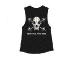 DAWGpack., a Black Women's Muscle Tank (back-view)
