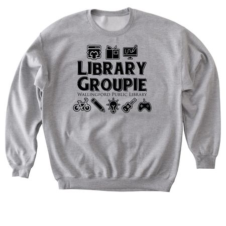 Library Groupie, a Sport Grey Softstyle Crewneck Sweatshirt