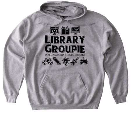 Library Groupie, a Sport Grey Gildan Softstyle Pullover Hoodie