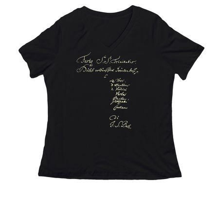 2025 Marlboro Bach Shirt, a Black Women's Relaxed V-Neck Tee