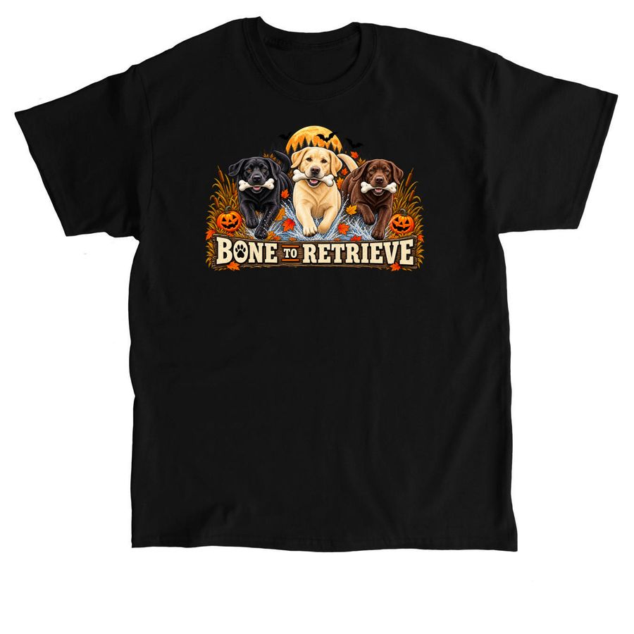 Bone To Retrieve, a Black Classic Unisex Tee