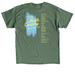 Welcome to the North Country, Green, a Military Green Classic Unisex Tee (back-view)