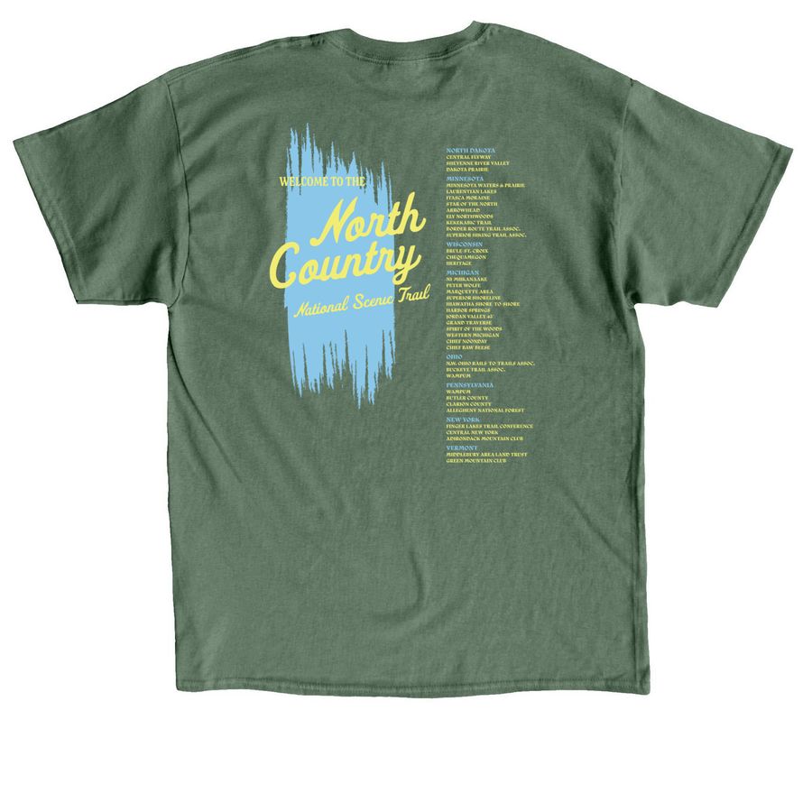 Welcome to the North Country, Green, a Military Green Classic Unisex Tee