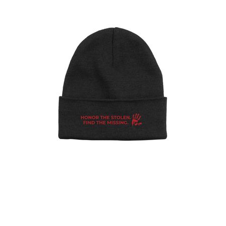 MMIP BEANIE, a Black Printed Base Camp Beanie