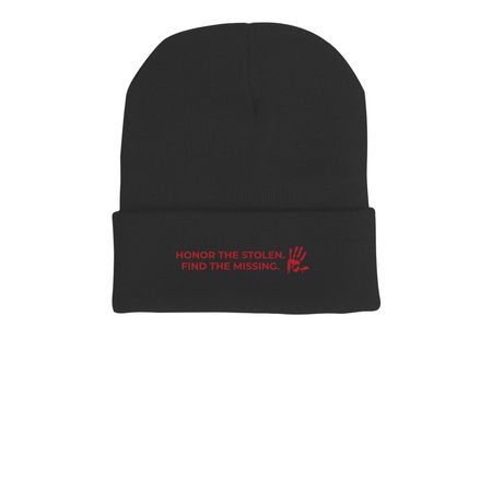 MMIP BEANIE, a Black Printed Cuffed Beanie