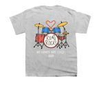 Remi Rocks!, a Sport Grey Youth Unisex Tee (back-view)