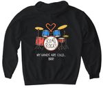 Remi Rocks!, a Black Gildan Softstyle Pullover Hoodie (back-view)
