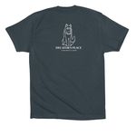 Take a walk!, a Dark Grey Premium Cotton Tee (back-view)