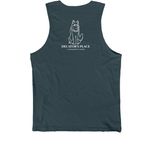 Take a walk!, a Dark Grey Premium Cotton Tank (back-view)