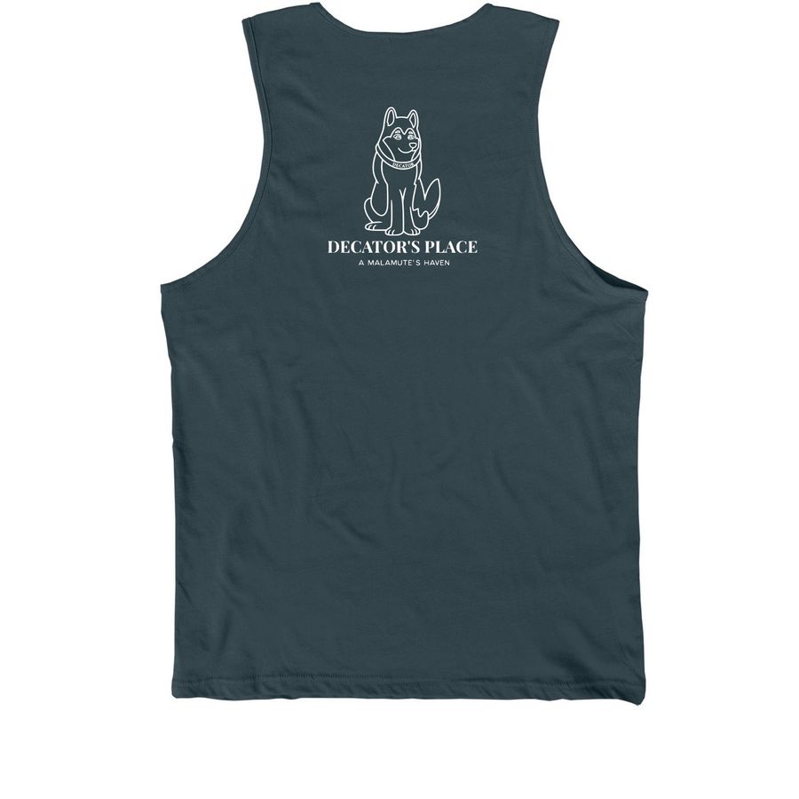 Take a walk!, a Dark Grey Premium Cotton Tank (back-view)