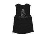 Take a walk!, a Black Women's Muscle Tank (back-view)