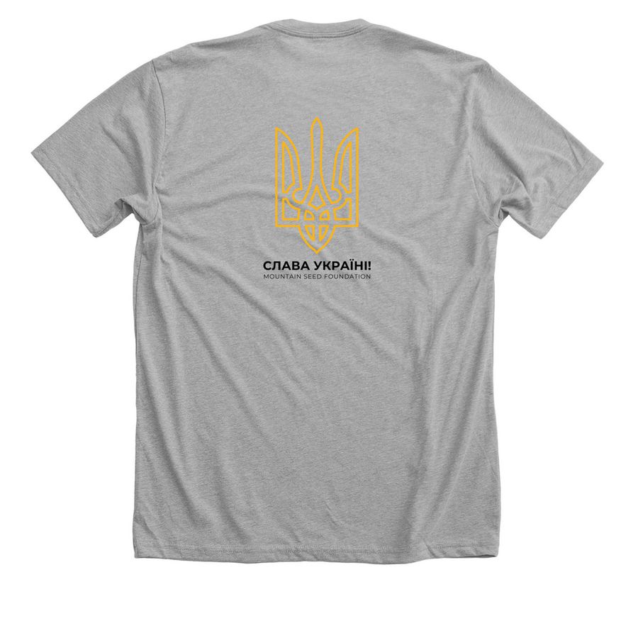 Show Your Support, a Athletic Heather Premium Unisex Tee (back-view)