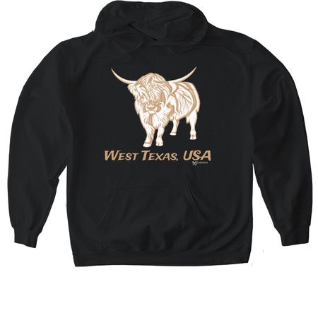 Pete the Cow, a Black Gildan Softstyle Pullover Hoodie