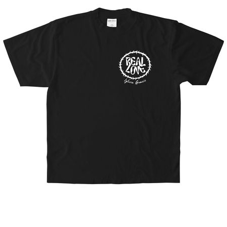 Real Love, a Black Heavyweight Garment Dye Tee
