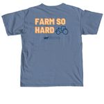 Farm So Hard, a Blue Jean Comfort Colors Unisex Tee (back-view)