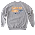 Farm So Hard, a Sport Grey Softstyle Crewneck Sweatshirt (back-view)