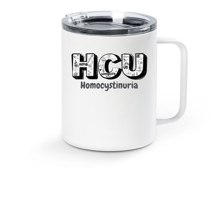 2026 World Homocystinuria Awareness Day, a White Stainless Steel Travel Mug
