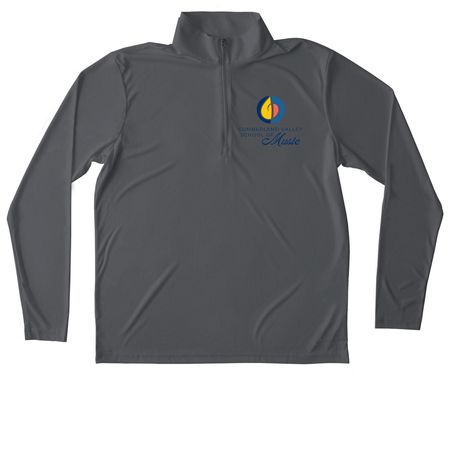 CVSM Logo Quarter-Zip LS, a Iron Grey Unisex Performance Quarter Zip Pullover