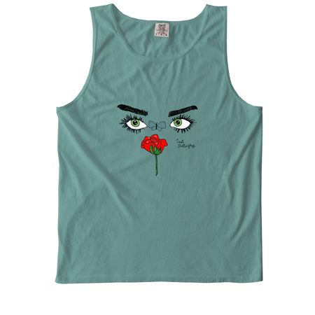 Amour on green ??, a Seafoam Comfort Colors Tank Top