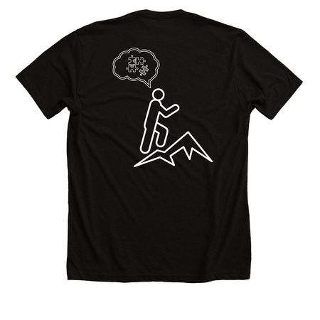 AmanthatStands, a Solid Black Blend Premium Unisex Tee (back-view)