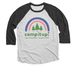 Baseball Shirts, a Black and Heather White 3/4 Sleeve Baseball Tee