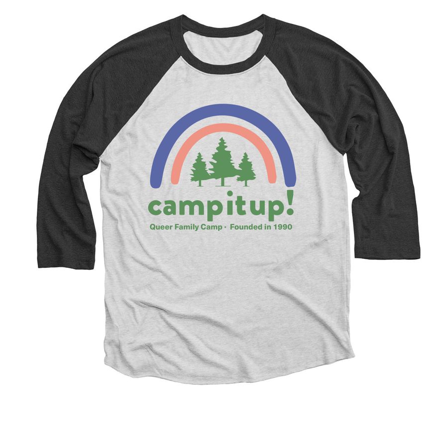 Baseball Shirts, a Black and Heather White 3/4 Sleeve Baseball Tee