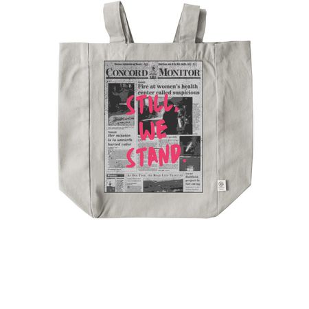"Still, We Stand." Tote, a Natural Recycled Cotton Tote Bag