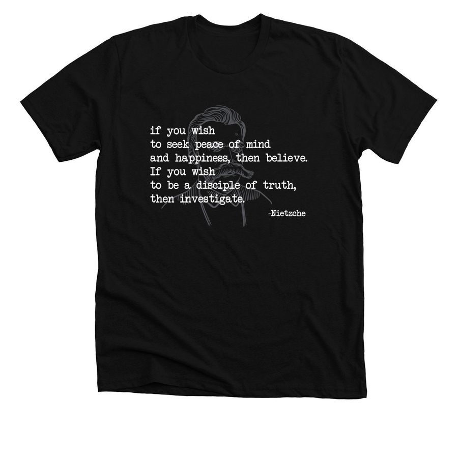 Nietzche, a Solid Black Blend Premium Unisex Tee