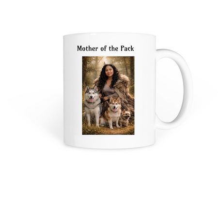 Mother of the Pack, a White Coffee Mug