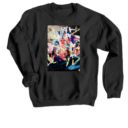 Cosmic Chaos Jazz, a Black Crewneck Sweatshirt